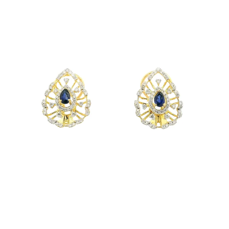Sapphire and Diamond Pendant Set