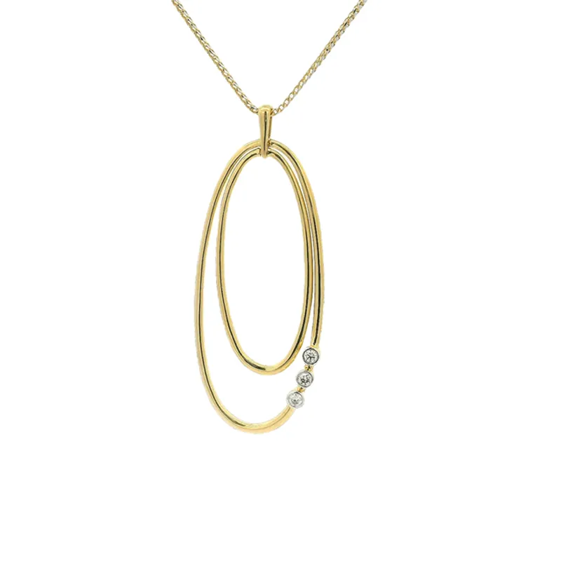 18K Gold Pendant Set