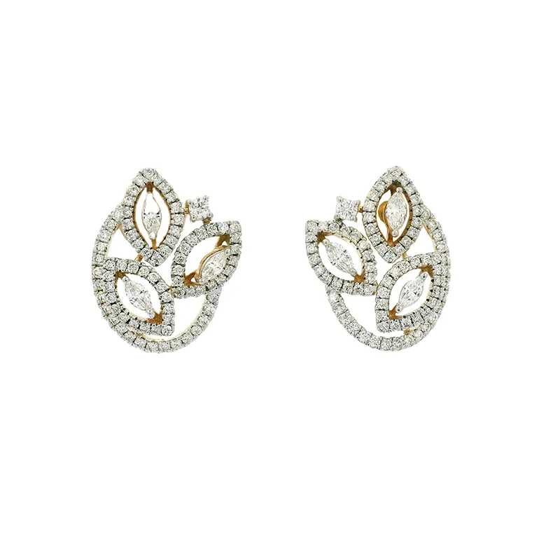 Elegant Leaf Design Pendant Set