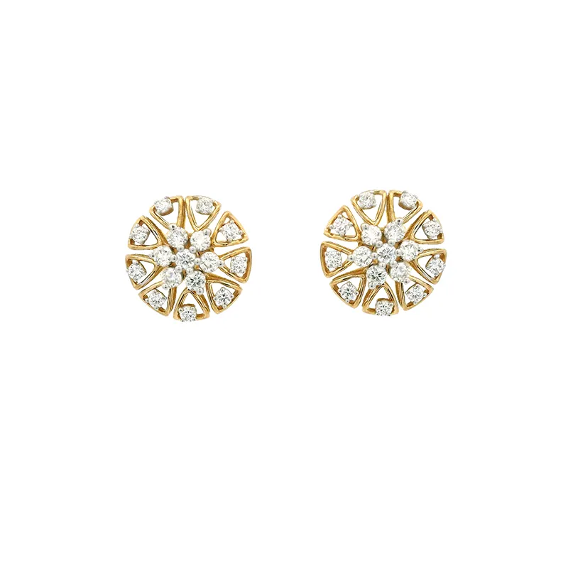 Elegant Gold and Diamond Pendant Set