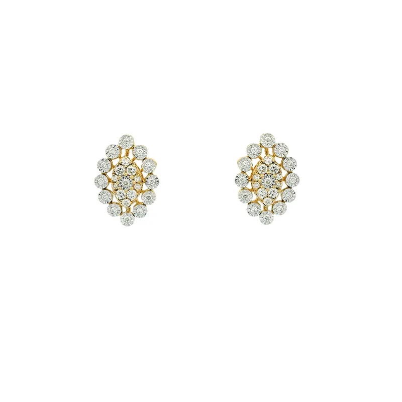 Elegant Gold Diamond Pendant Set