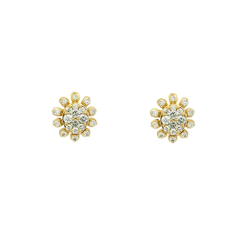 Elegant Gold Diamond Pendant Set