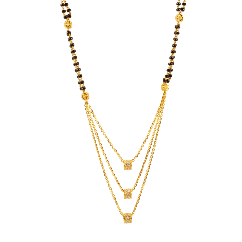 Contemporary Mangalsutra in 22K Yellow Gold