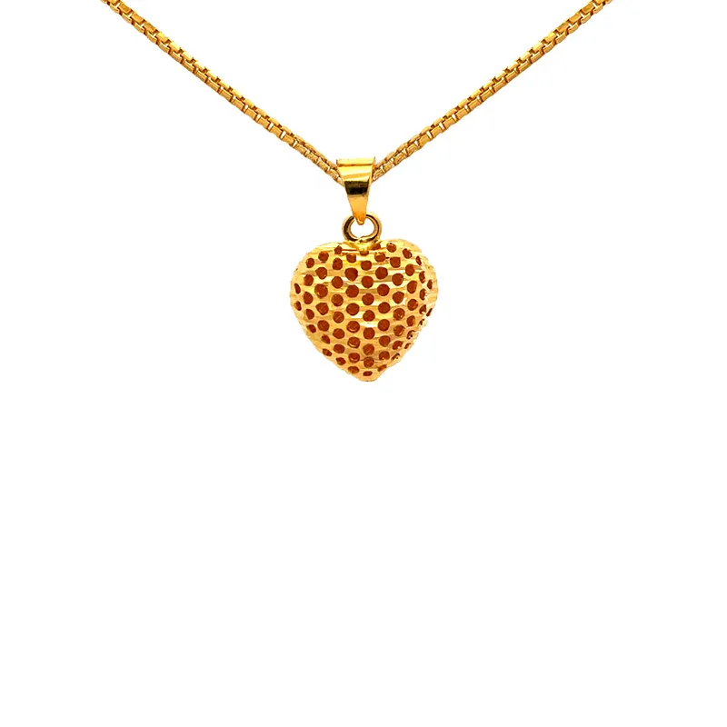 Yellow Gold Heart Pendant - A Timeless Token of Affection