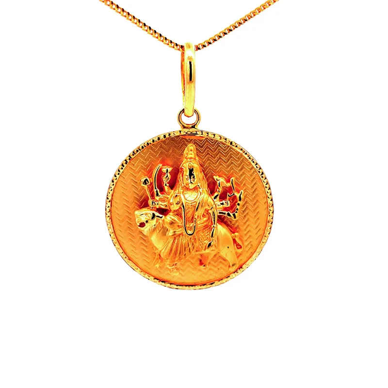Devi Maa Pendant in 22K Gold