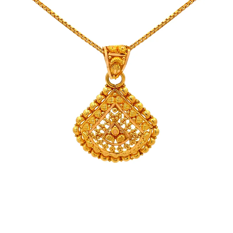 Artisan Crafted Gold Filigree Pendant