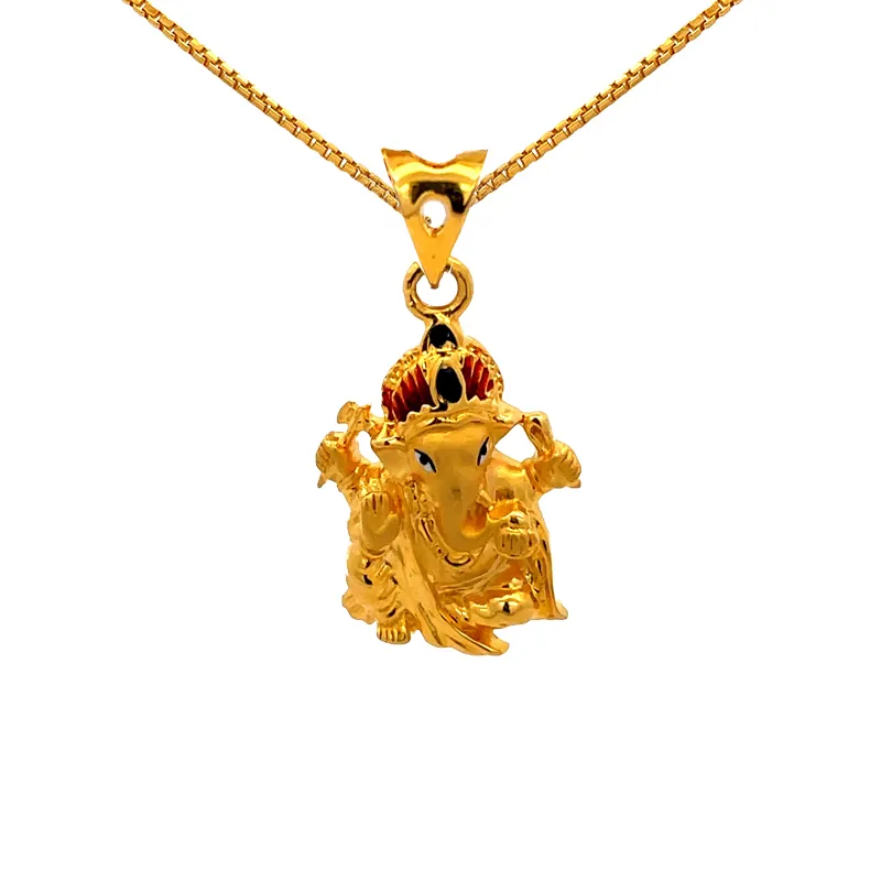 Lord Ganesh 22K Gold Pendant