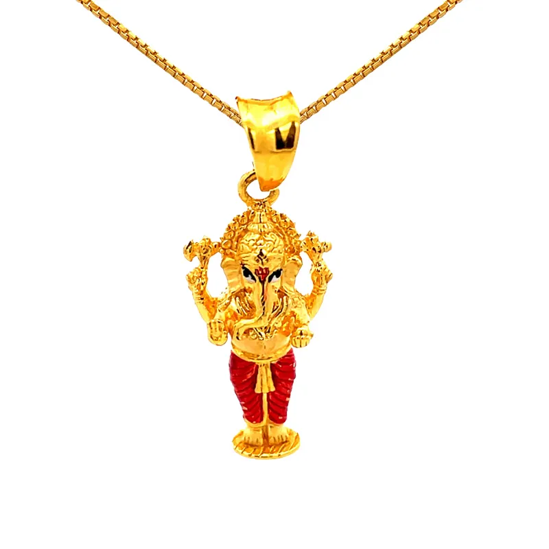 Lord Ganesh 22K Gold Pendant