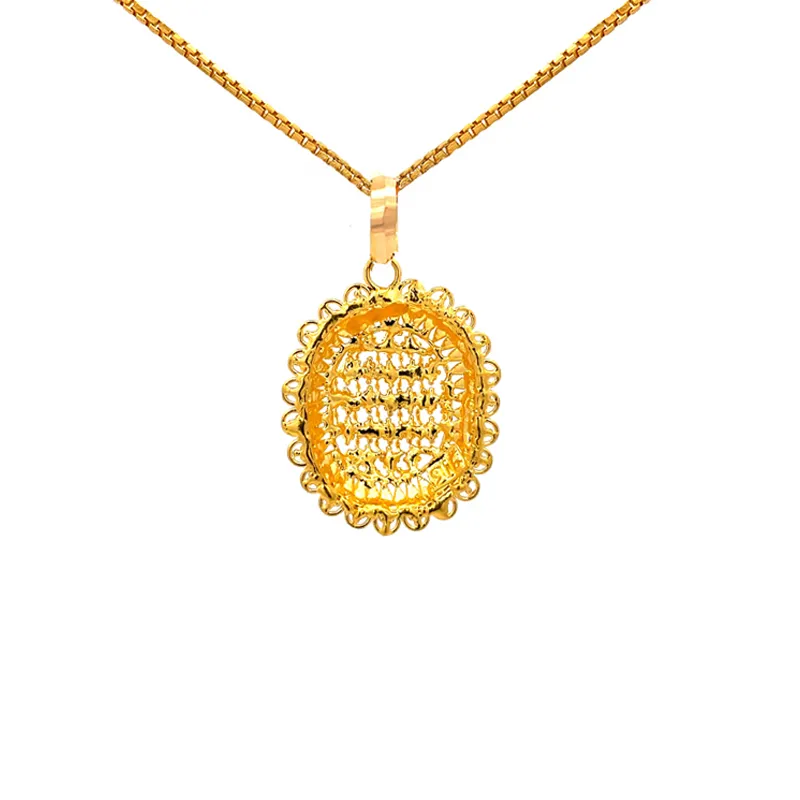 Intricate Yellow Gold Openwork Pendant