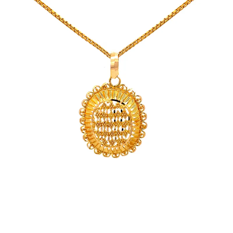 Intricate Yellow Gold Openwork Pendant
