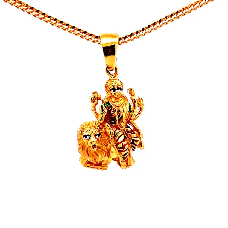 Devi Maa Pendant in 22K Gold