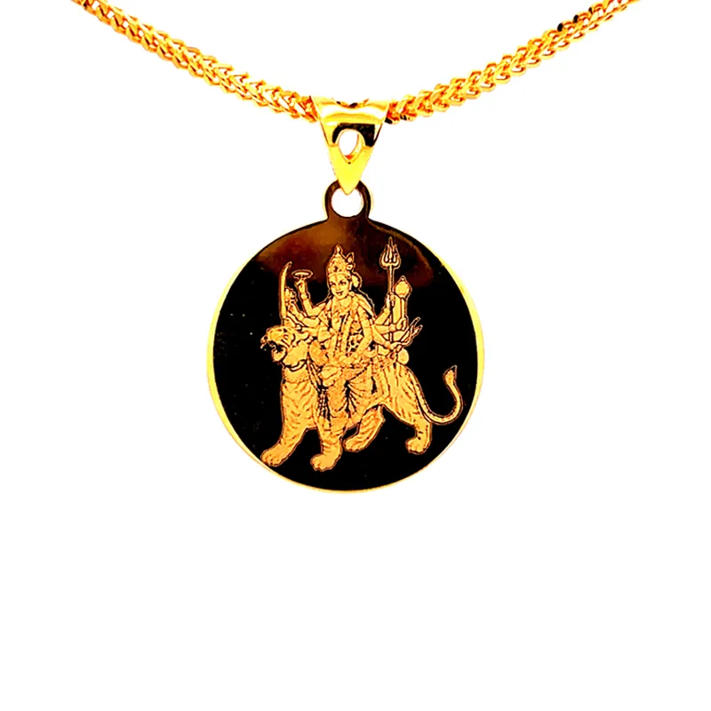 Devi Maa Pendant in 22K Gold