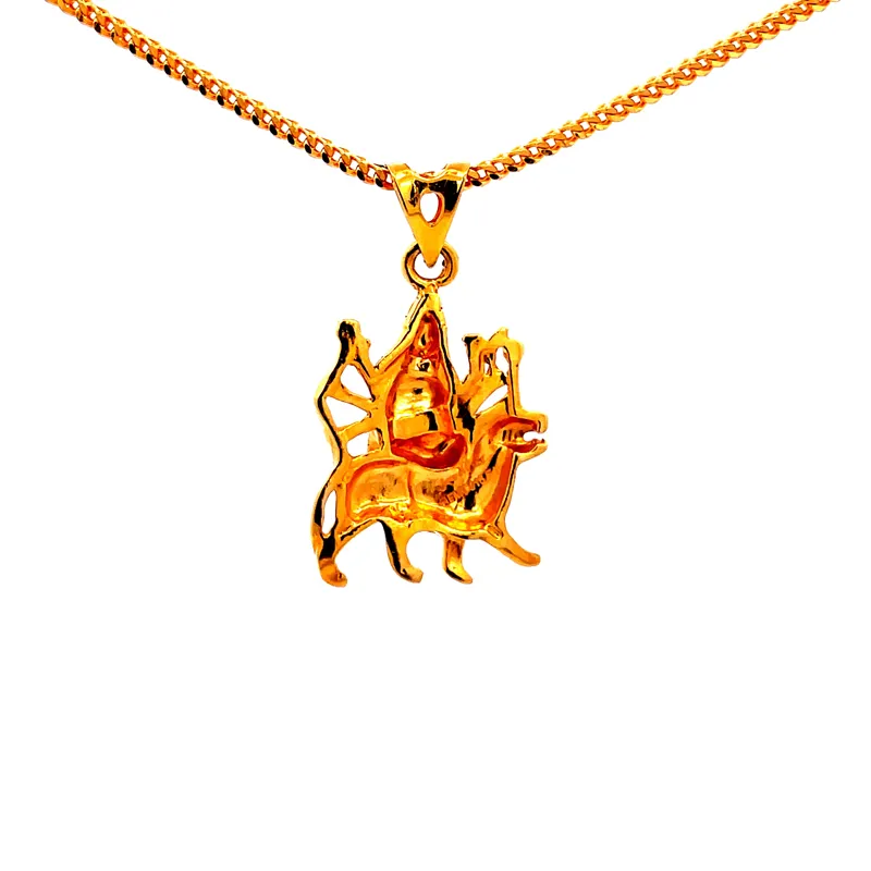 Devi Maa Pendant in 22K Gold