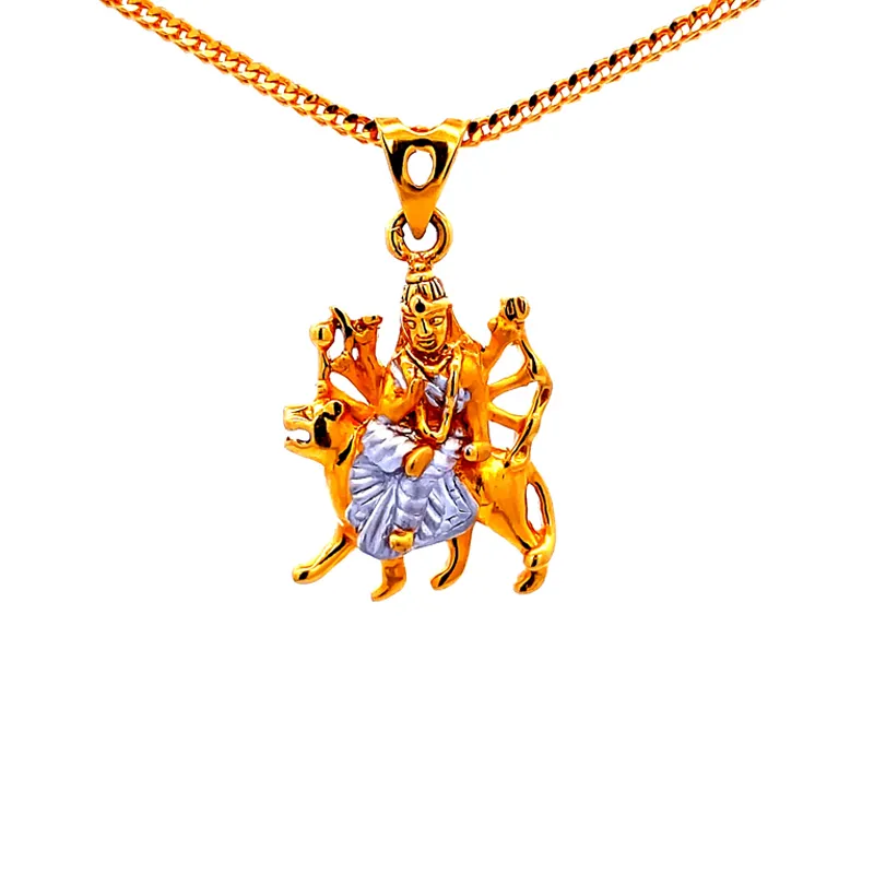 Devi Maa Pendant in 22K Gold