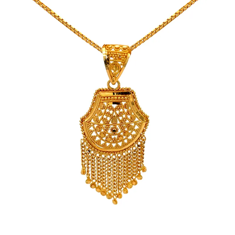Artisan Crafted Gold Filigree Pendant