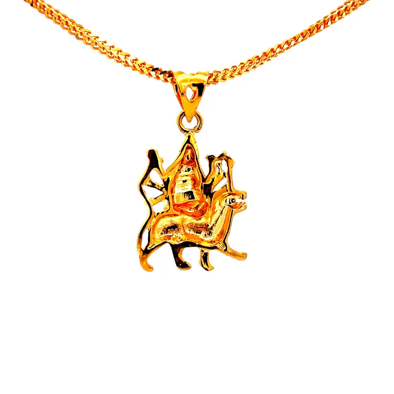 Devi Maa Pendant in 22K Gold