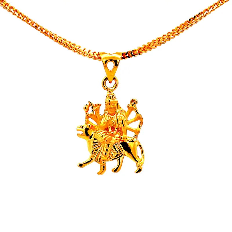 Devi Maa Pendant in 22K Gold