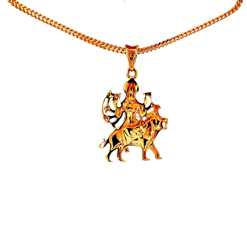 Devi Maa Pendant in 22K Gold