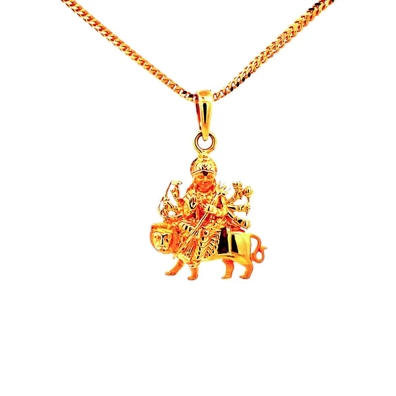 Devi Maa Pendant in 22K Gold