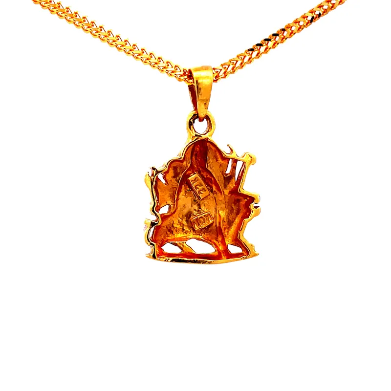 Devi Maa Pendant in 22K Gold