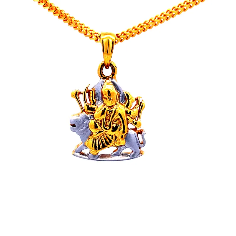 Devi Maa Pendant in 22K Gold