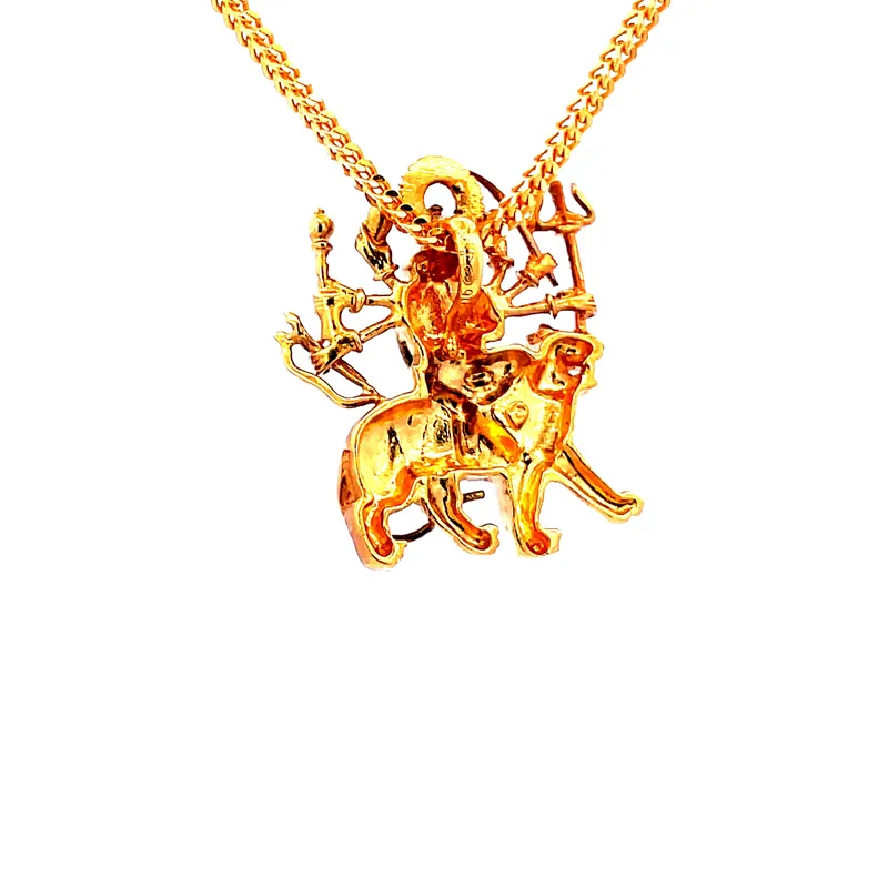 Devi Maa Pendant in 22K Gold