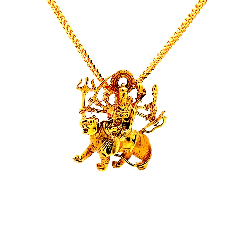 Devi Maa Pendant in 22K Gold