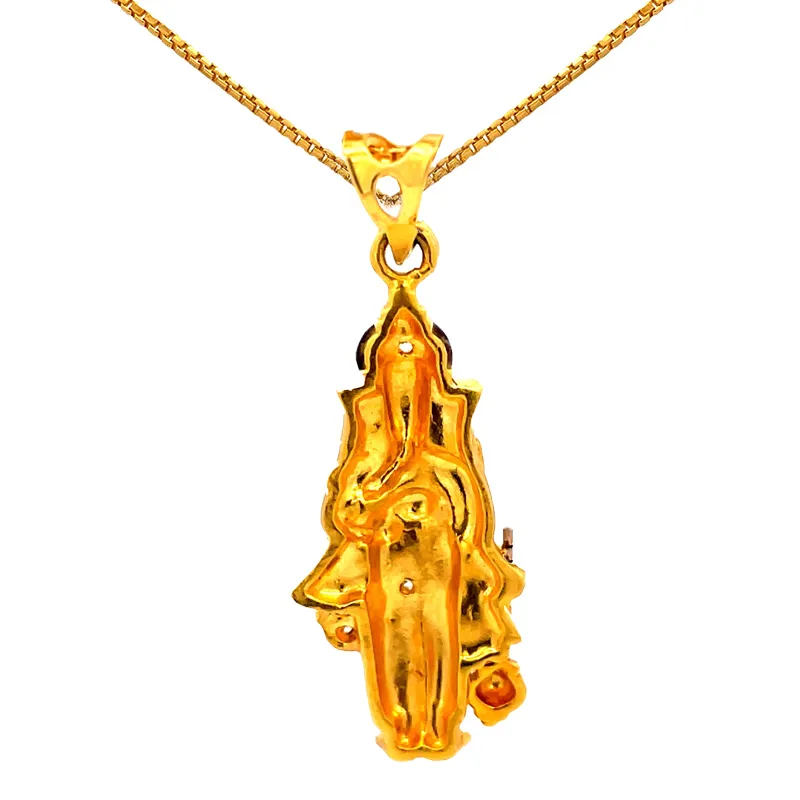 Lord Ganesh 22K Gold Pendant