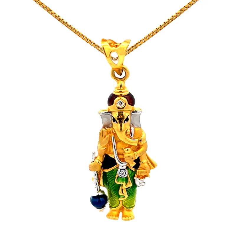 Lord Ganesh 22K Gold Pendant