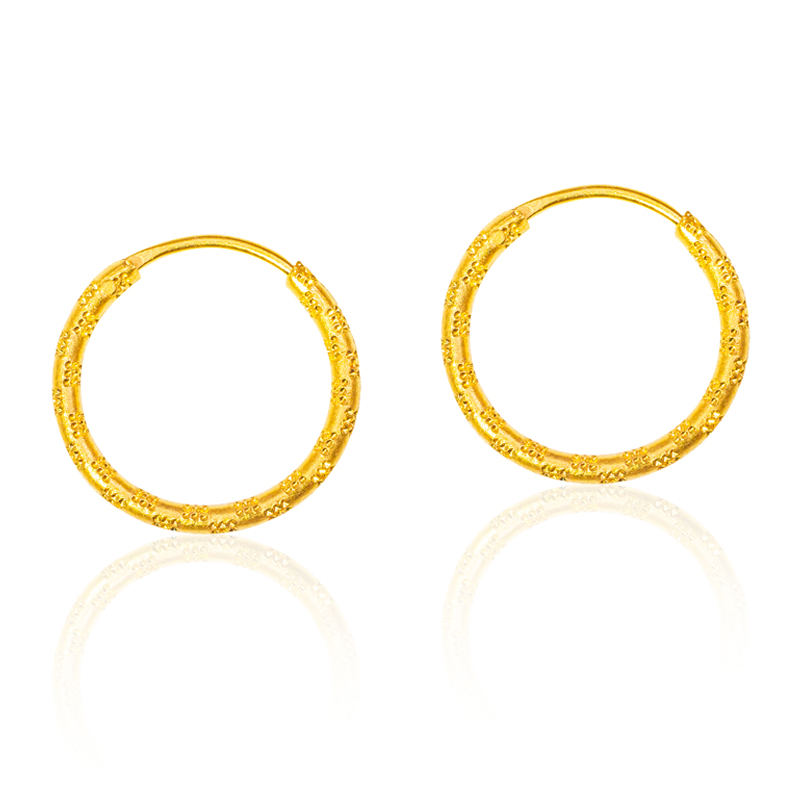 Contemprorary Gold Hoops