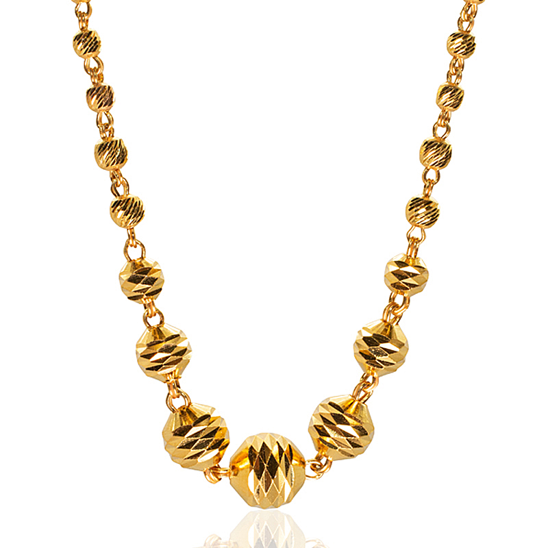 Gold Fill Ball Chain Necklace – Queen Anne Frame