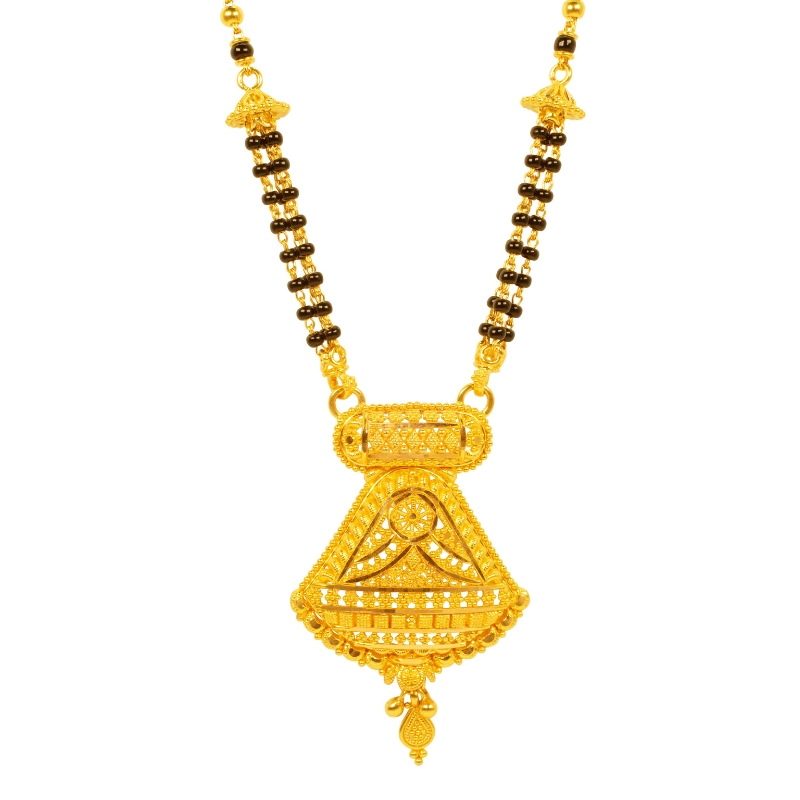 Traditional Mangalsutra in 22K Yellow Gold