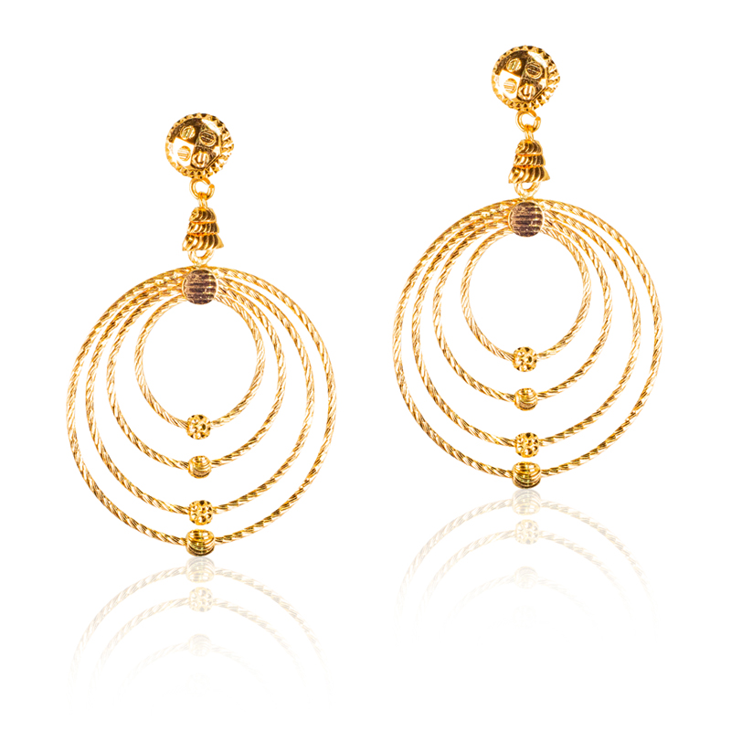 Amazon.com: Bodha Traditional Gold 18K Designer Jhumka Earrings (SJ_755):  Clothing, Shoes & Jewelry