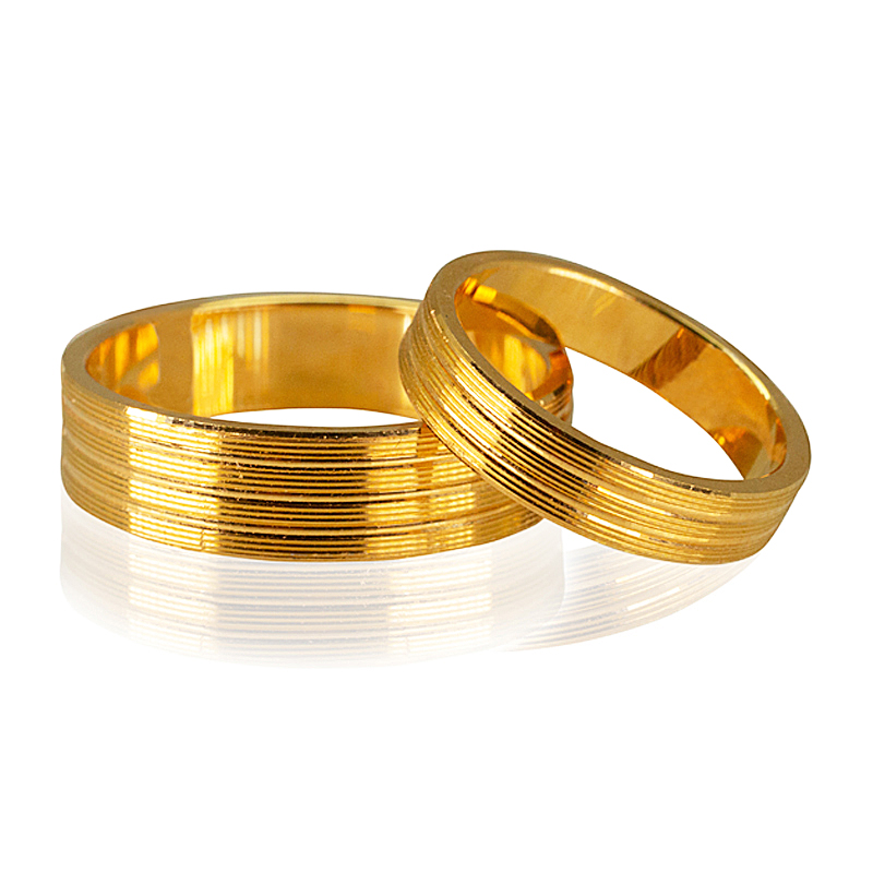 Charming Love Gold Couple Rings