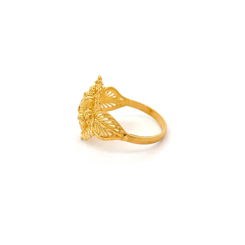 Elegant 22k Yellow Gold Ring for Women Size 7.75 Everyday Wear