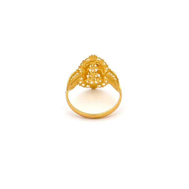 Elegant 22k Yellow Gold Ring for Women Size 7.75 Everyday Wear