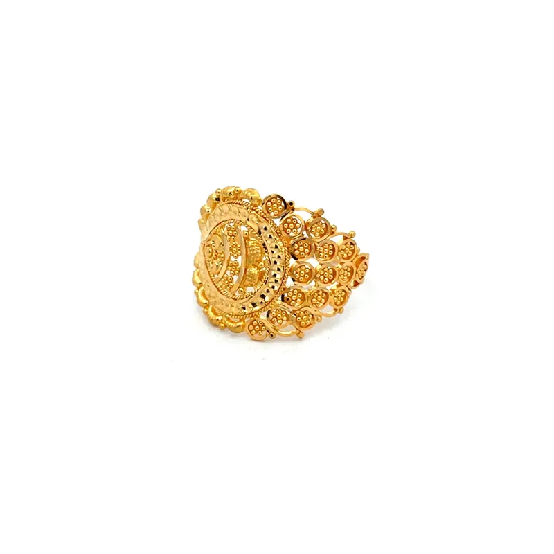 Elegant 22k yellow gold ring, classic design, comfortable fit for everyday wear