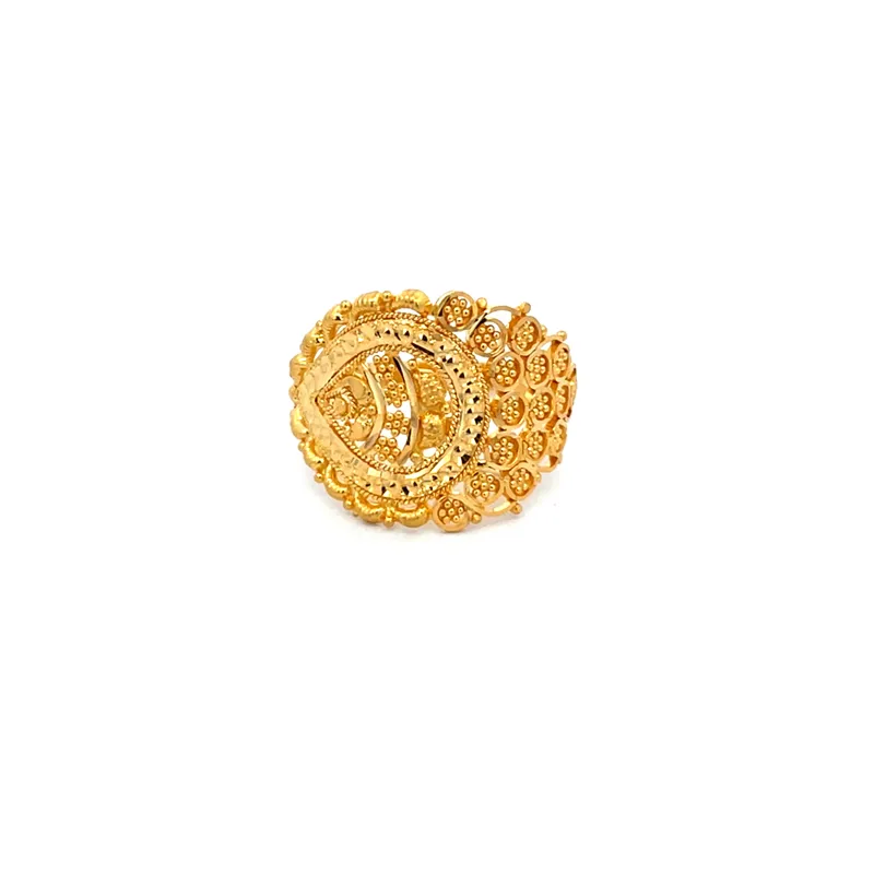 Elegant 22k yellow gold ring, classic design, comfortable fit for everyday wear