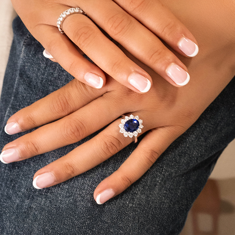 Classic Sapphire and Diamond Ring