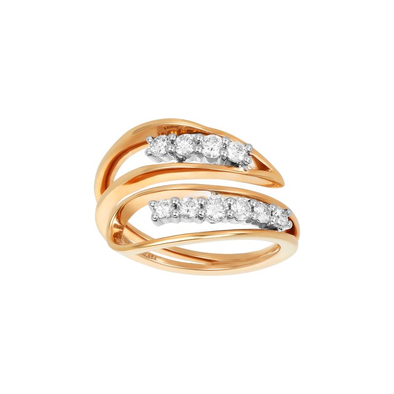 18K White and Rose Gold Diamond Ring