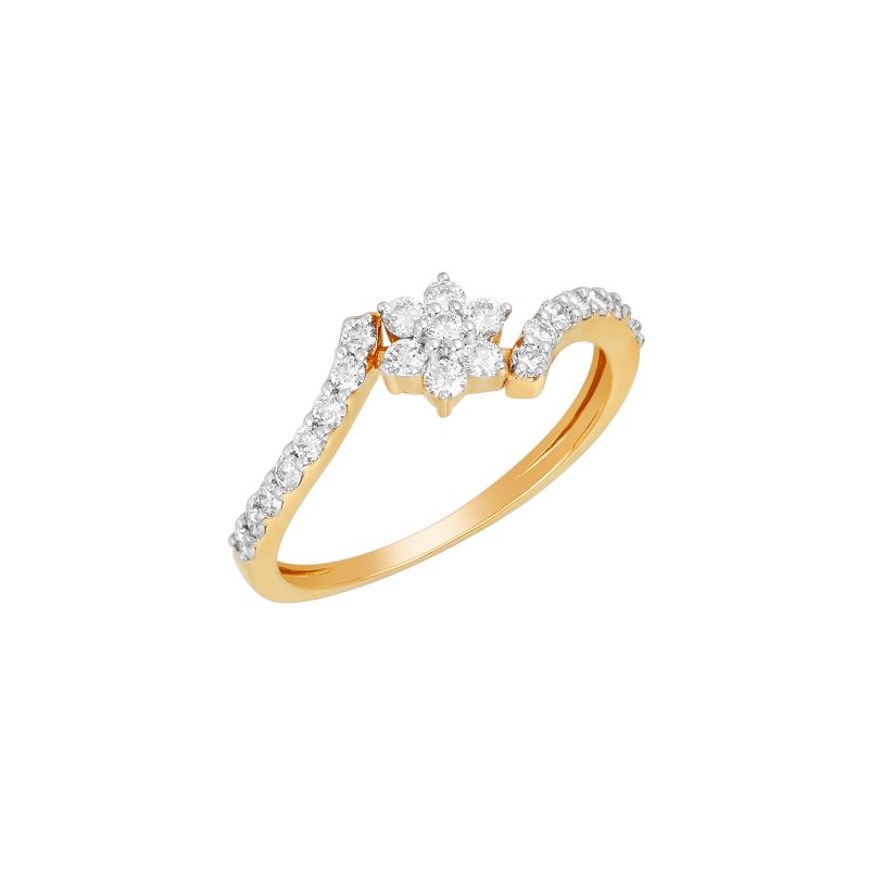 18K White and Yellow Gold and Diamond Ring