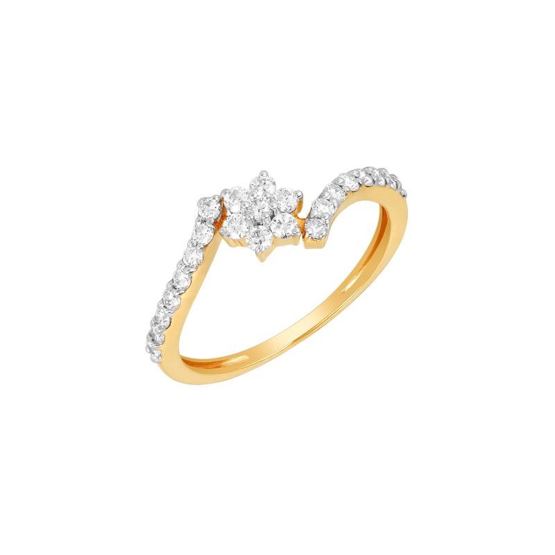 18K White and Yellow Gold and Diamond Ring