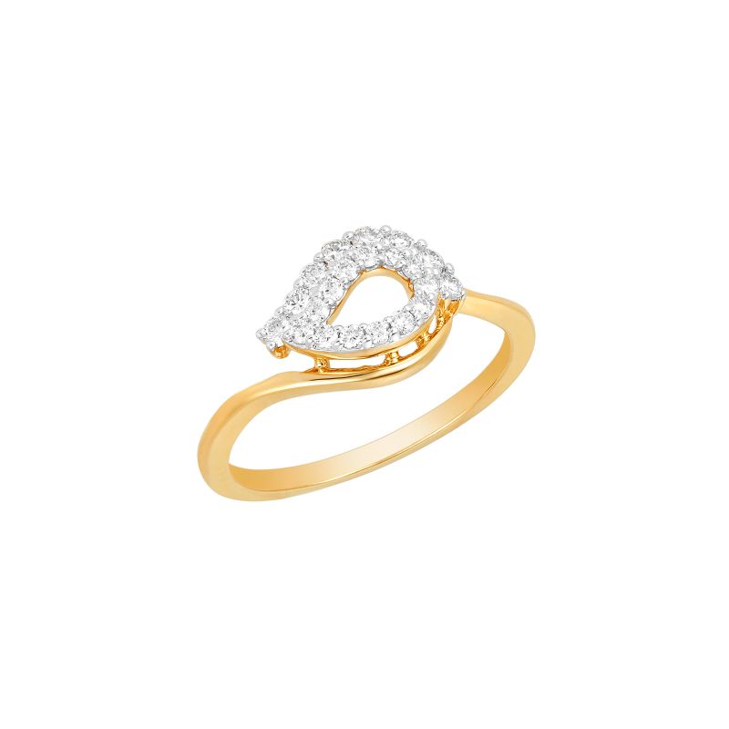 18K White and Yellow Gold and Diamond Ring