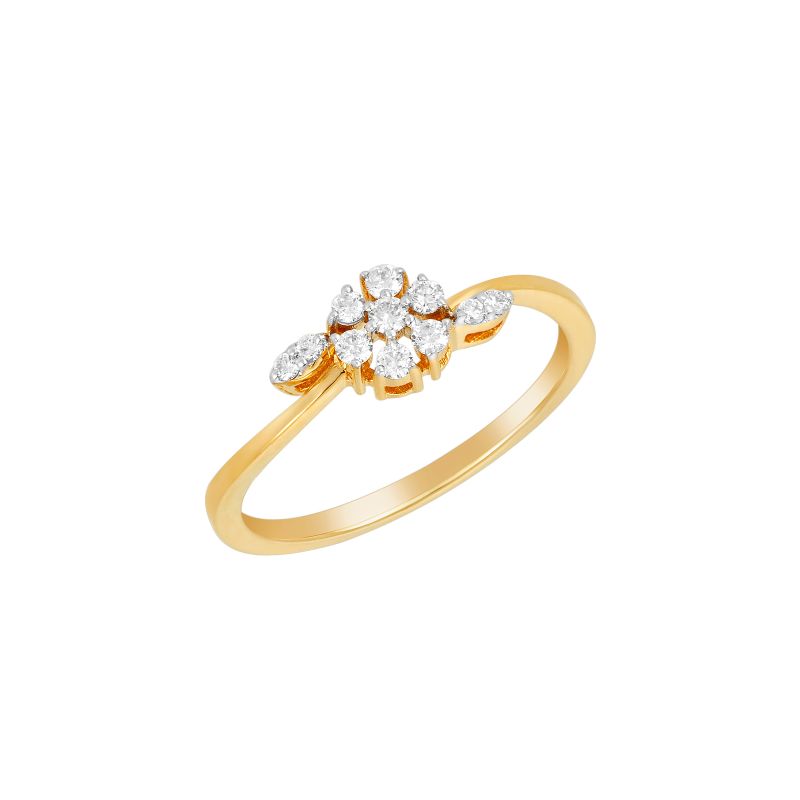 18K White and Yellow Gold and Diamond Ring