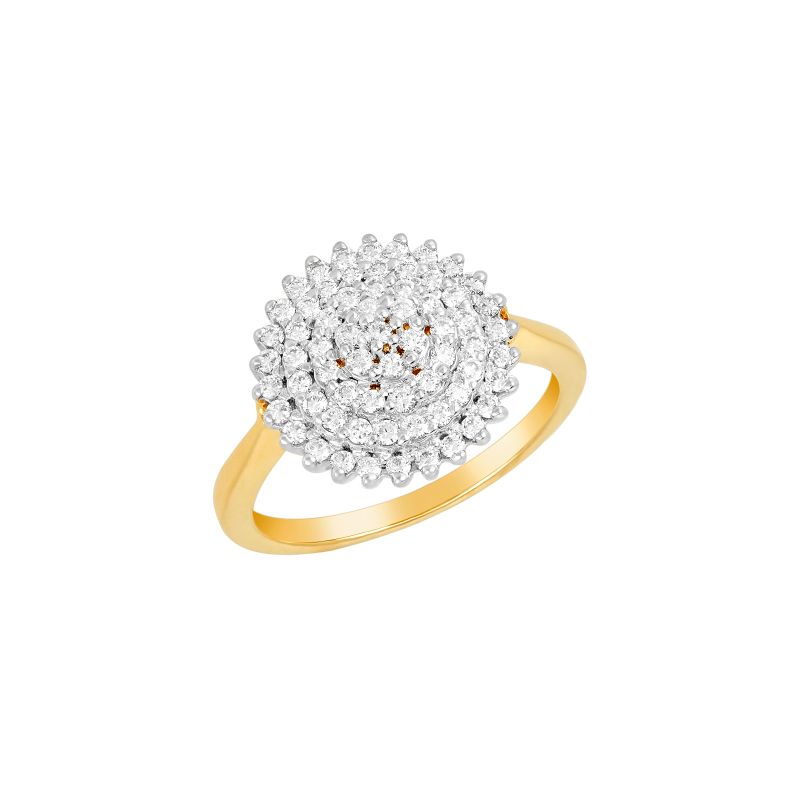 18K White and Yellow Gold and Diamond Ring