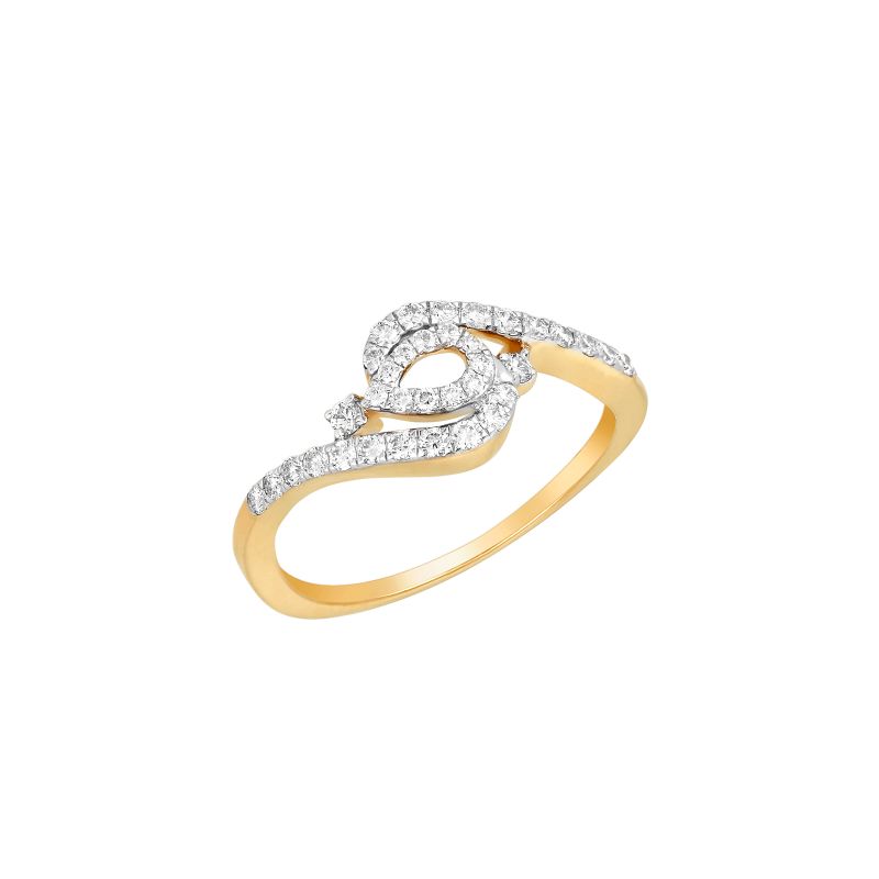 18K White and Yellow Gold and Diamond Ring