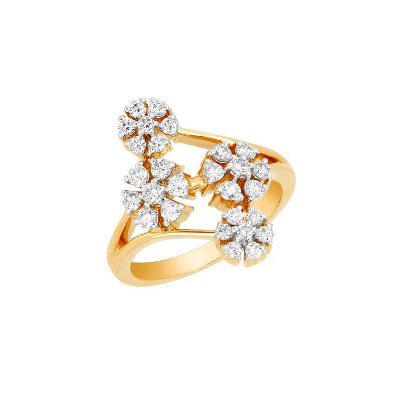 18K White and Yellow Gold and Diamond Ring