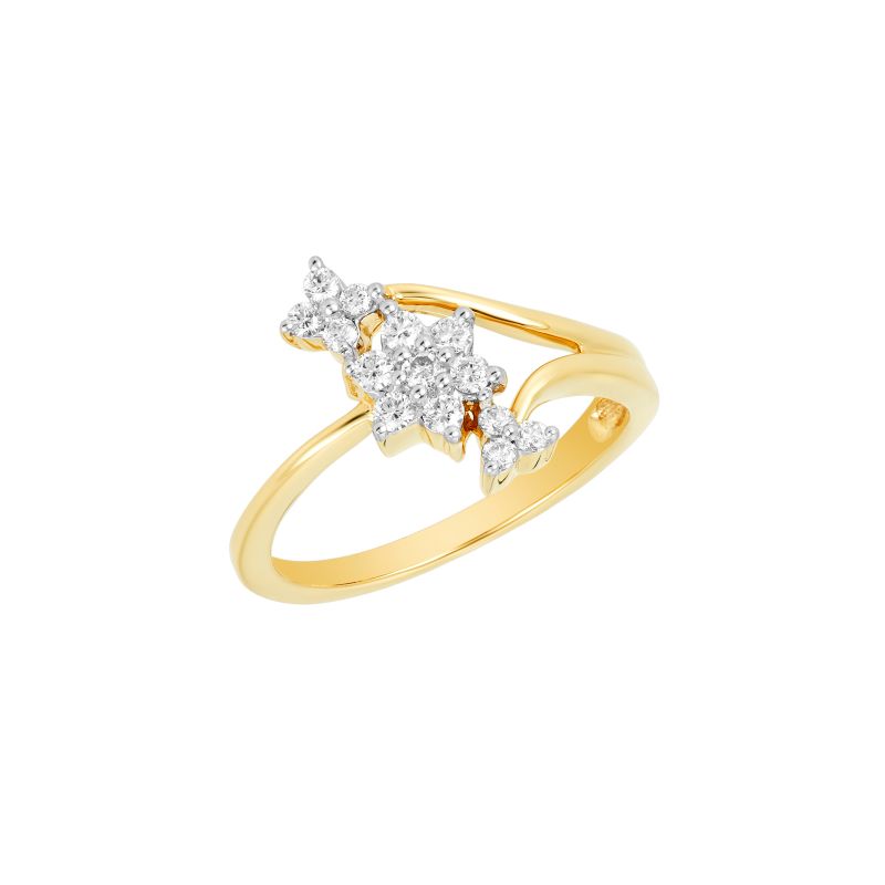 18K White and Yellow Gold and Diamond Ring