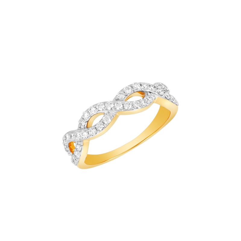 18K White and Yellow Gold and Diamond Ring