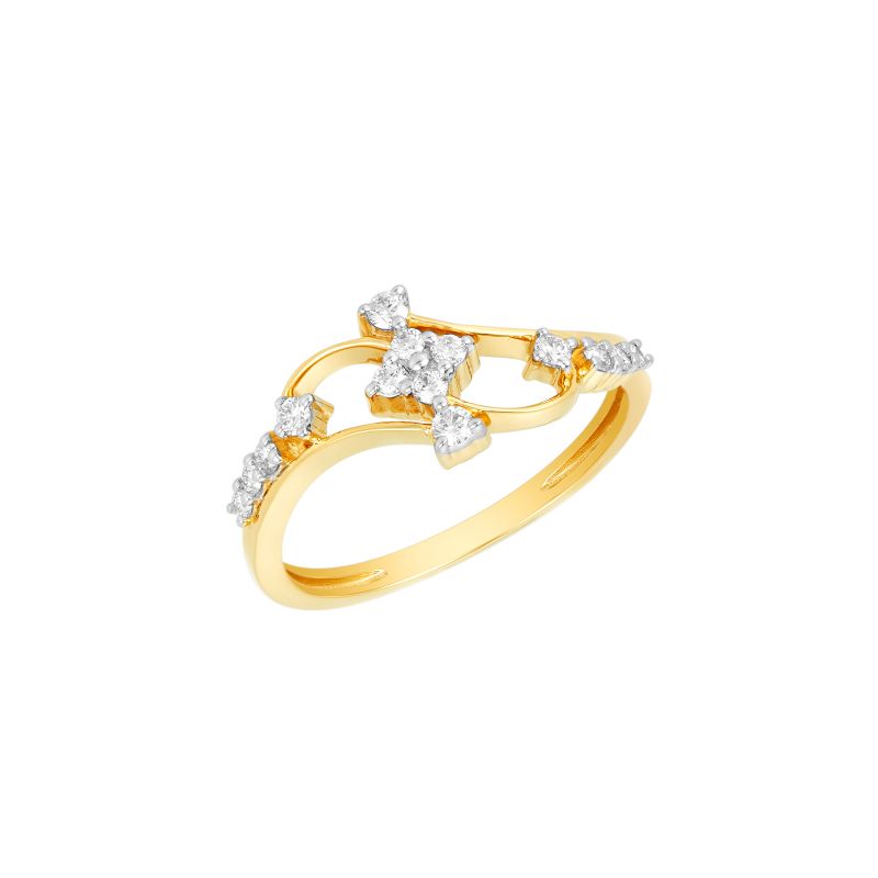 18K White and Yellow Gold and Diamond Ring